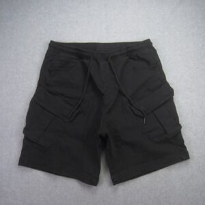 Smoke Rise Shorts Mens XL Black Cargo Elastic Waist Drawstring Outdoor